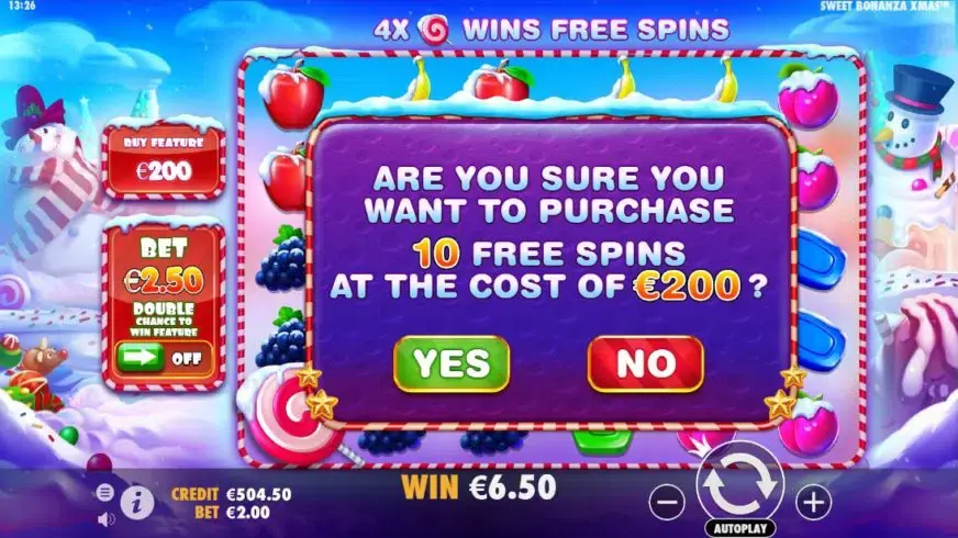 Sweet Bonanza Xmas slot screenshot 3