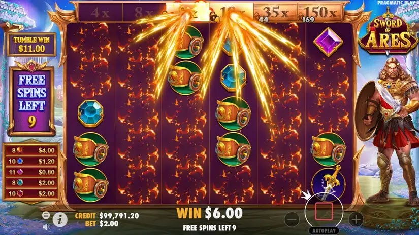 Sword of Ares slot screenshot 6