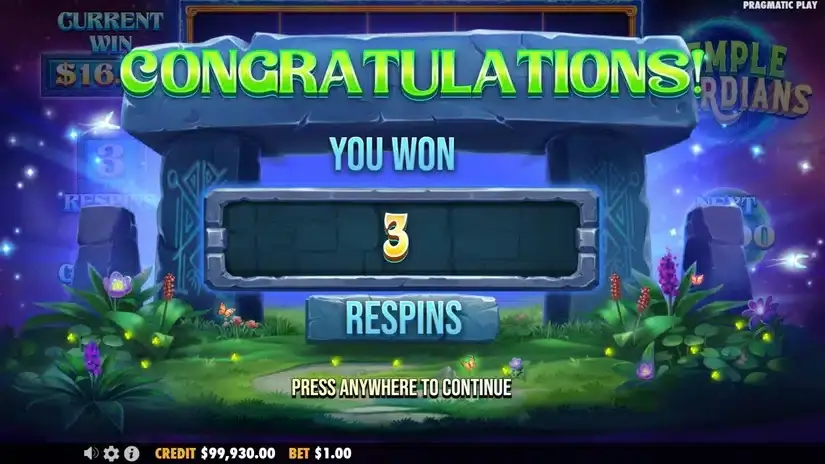 Temple Guardians slot screenshot 2