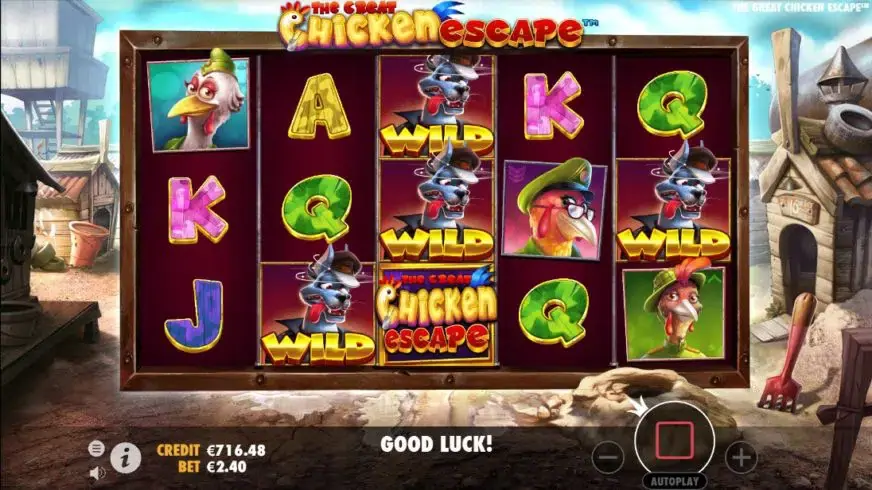 The Great Chicken Escape slot screenshot 4