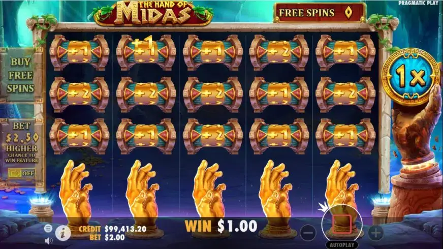 The Hand of Midas slot screenshot 5
