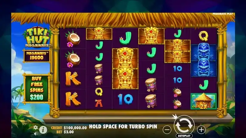 Tiki Hut Megaways slot screenshot 