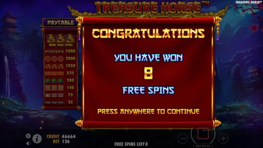 Treasure Horse slot screenshot 5