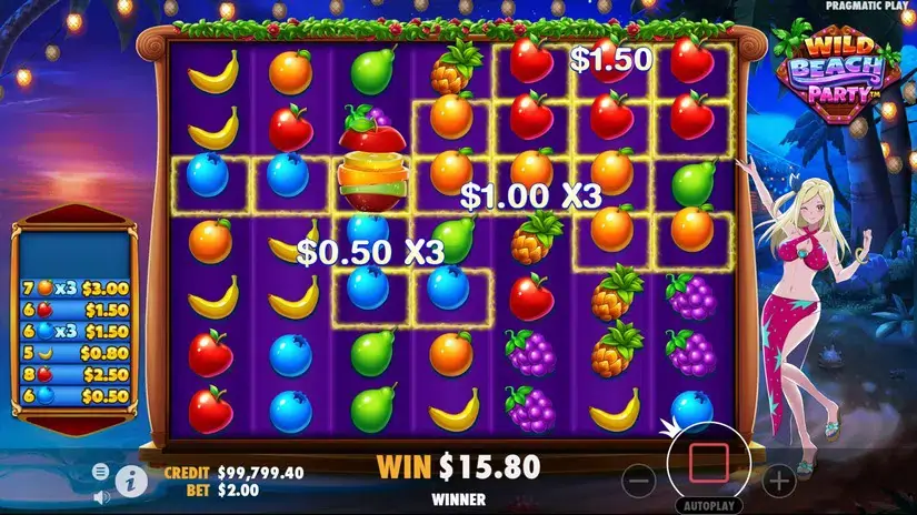 Wild Beach Party slot screenshot 