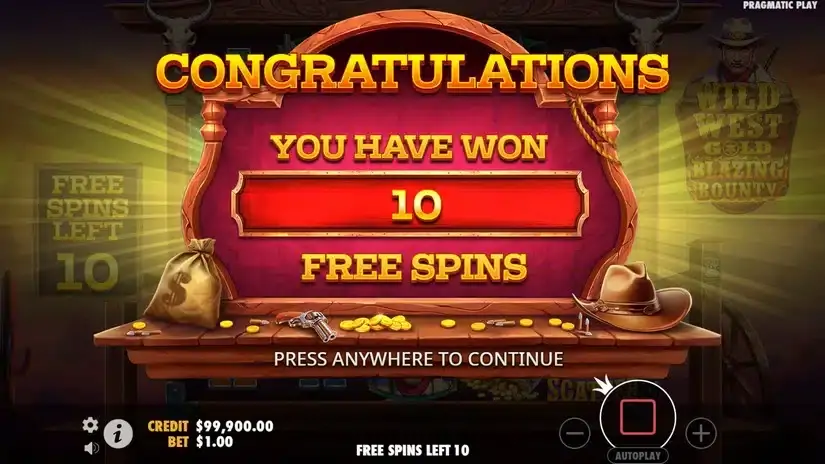 Wild West Gold Blazing Bounty slot screenshot 3