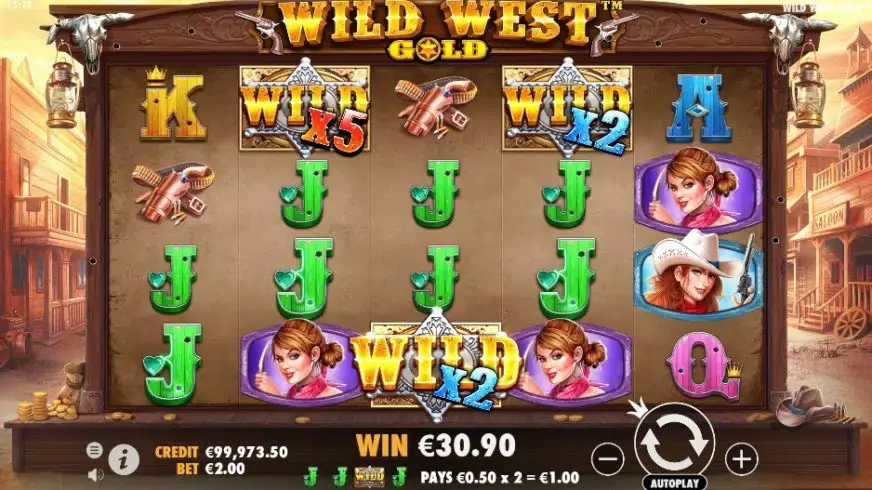 Wild West Gold slot screenshot 2