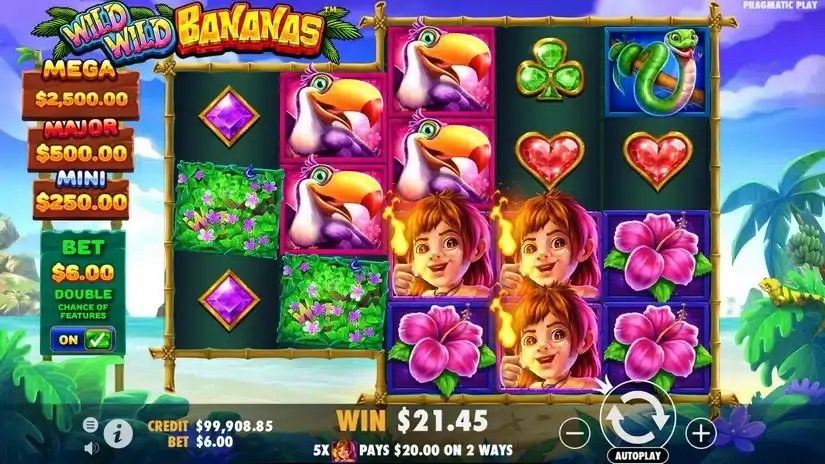 Wild Wild Bananas slot screenshot 3