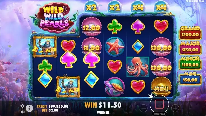 Wild Wild Pearls slot screenshot 4