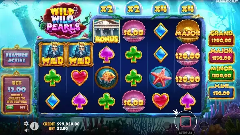 Wild Wild Pearls slot screenshot 3