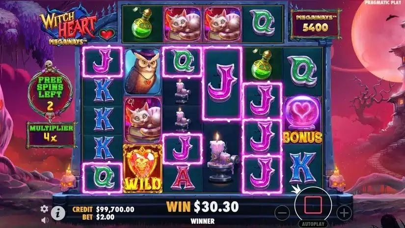 Witch Heart Megaways slot screenshot 