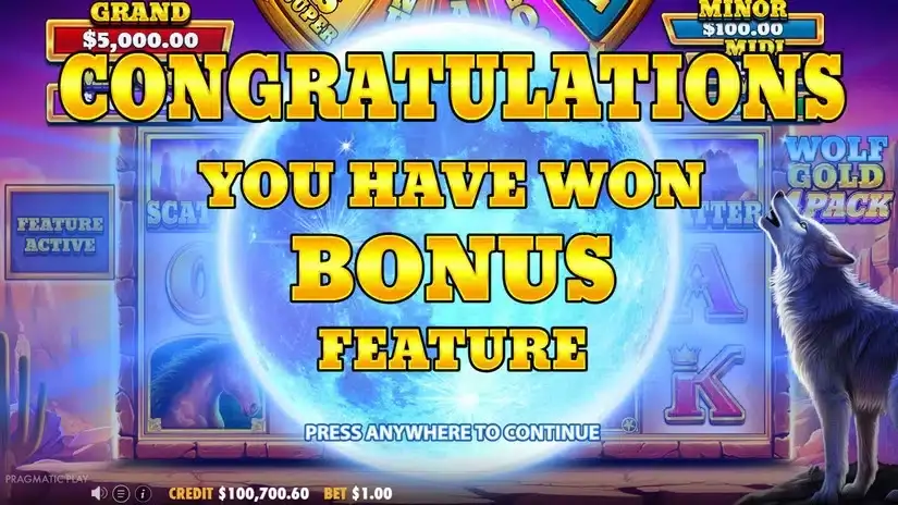 Wolf Gold 4 Pack slot screenshot 6