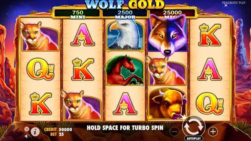 Wolf Gold slot screenshot 