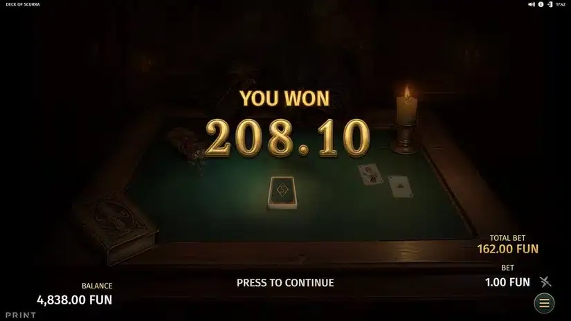 Deck of Scurra slot screenshot 