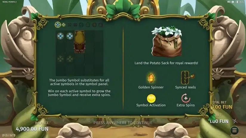 Royal Potato 2 slot screenshot 4