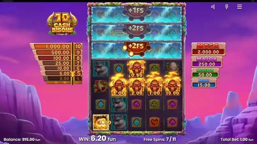 10 Cash Bisons slot screenshot 5