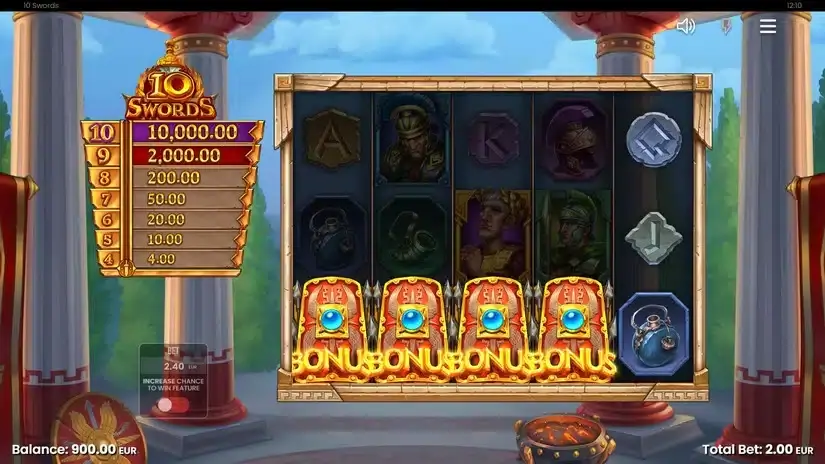 10 Swords slot screenshot 2