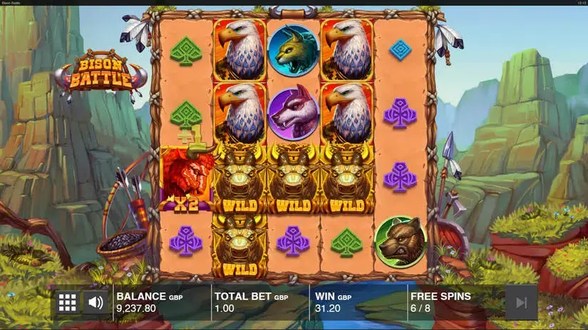 Bison Battle slot screenshot 6