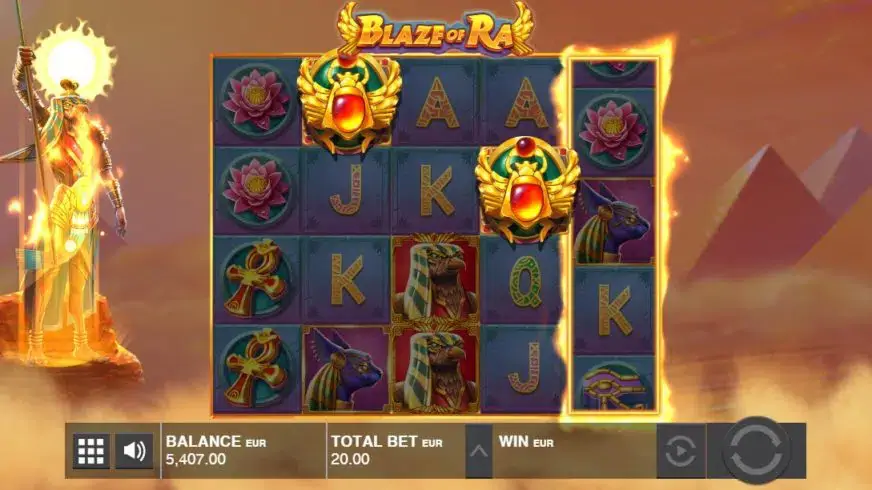 Blaze Of Ra slot screenshot 5