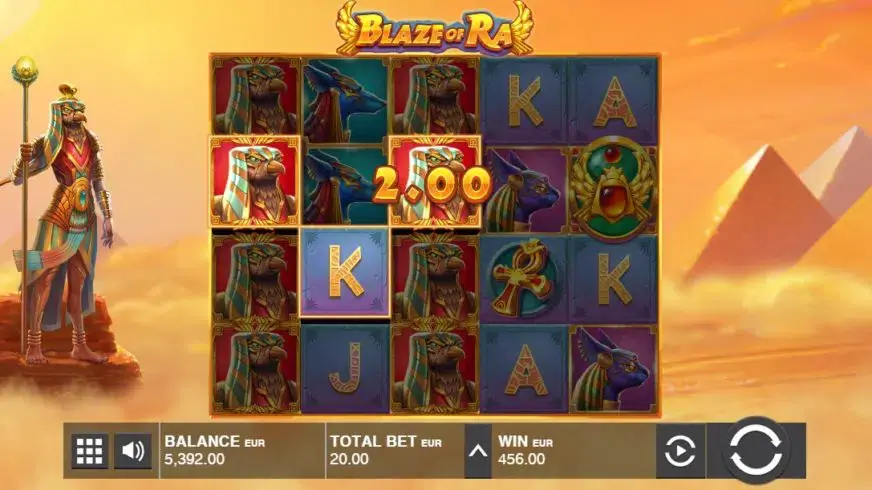 Blaze Of Ra slot screenshot 3