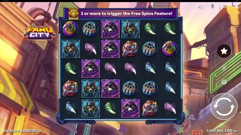 Fang City slot screenshot 