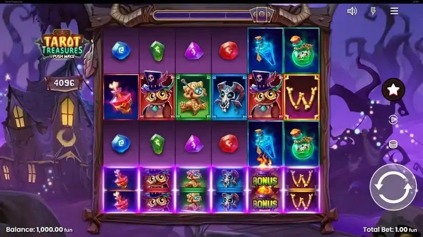 Tarot Treasures slot screenshot 1