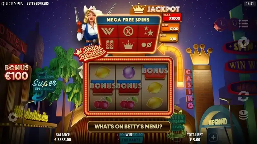 Betty Bonkers slot screenshot 4