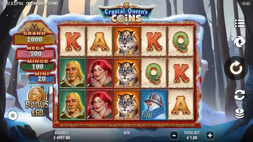 Crystal Queen’s Coins slot screenshot 