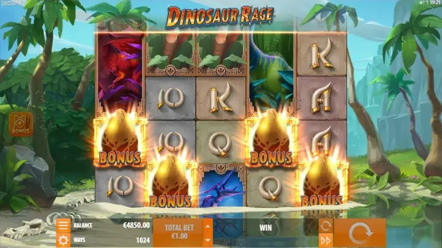 Dinosaur Rage slot screenshot 2