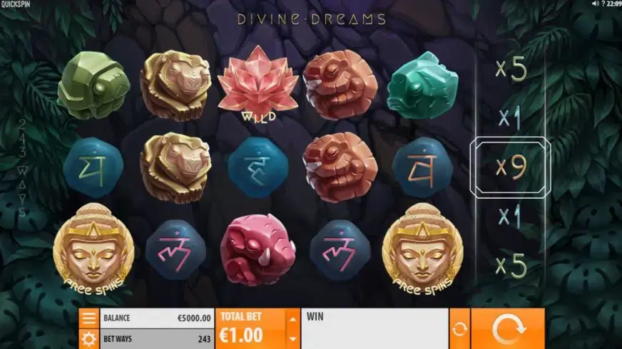 Divine Dreams slot screenshot 1