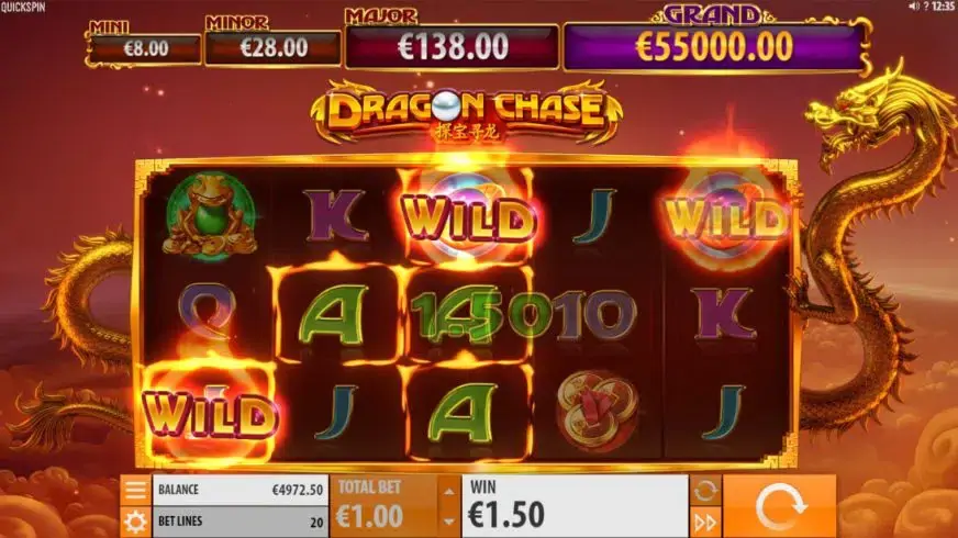 Dragon Chase slot screenshot 3