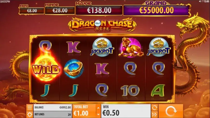 Dragon Chase slot screenshot 2