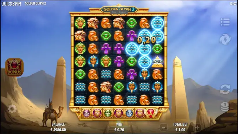 Golden Glyph 2 slot screenshot 2