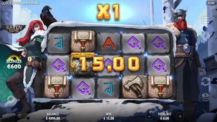 Raven Rising slot screenshot 2