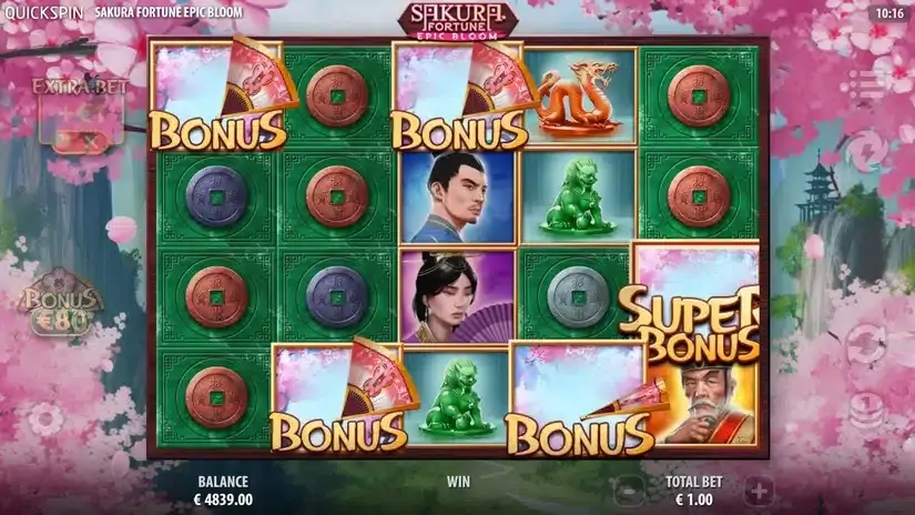 Sakura Fortune Epic Bloom slot screenshot 2