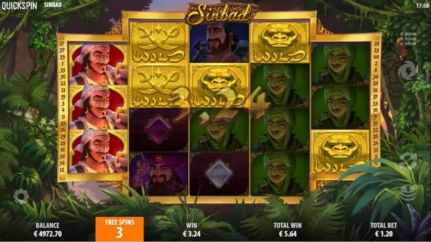 Sinbad slot screenshot 3