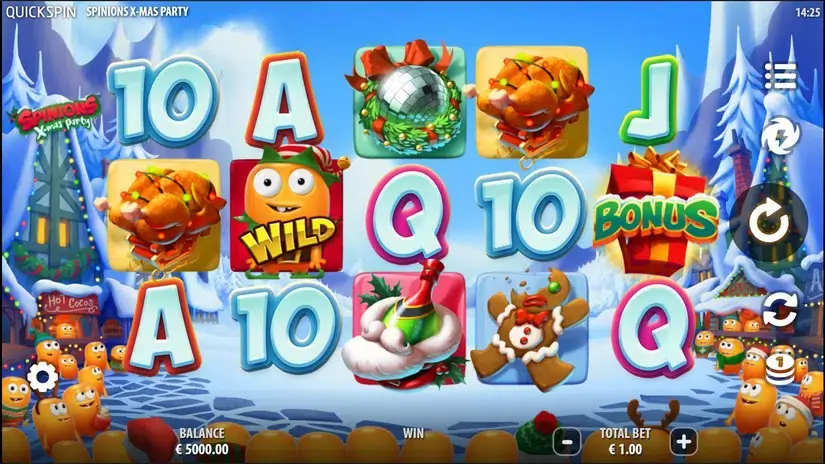 Spinions Christmas Party slot screenshot 