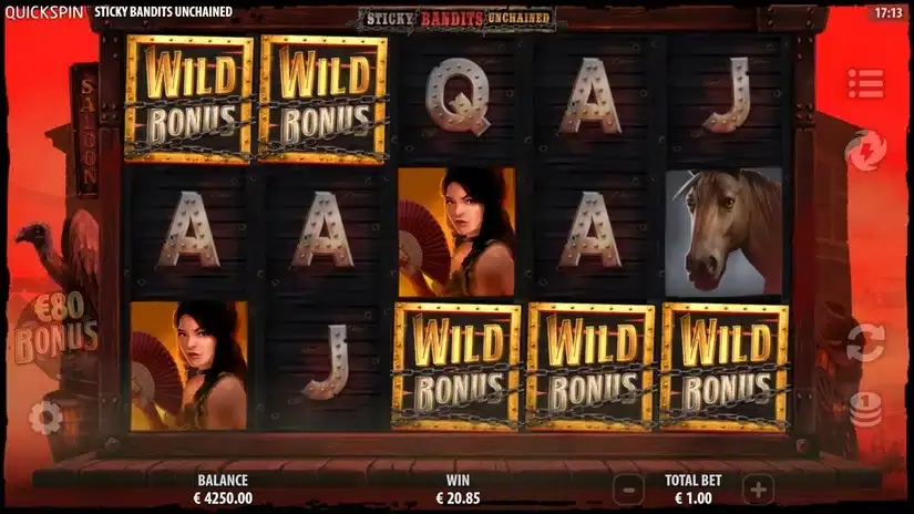 Sticky Bandits Unchained slot screenshot 2