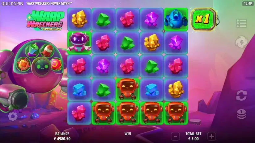 Warp Wreckers Power Glyph slot screenshot 2