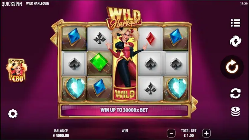 Wild Harlequin slot screenshot 1