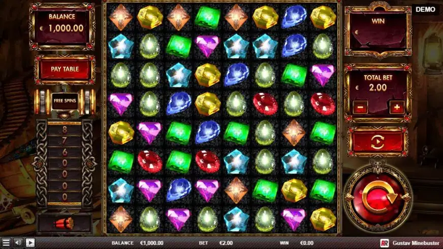 Gustav Minebuster slot screenshot 1