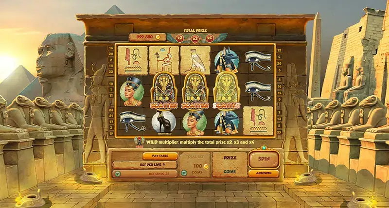 Mysteries of Egypt slot screenshot 2