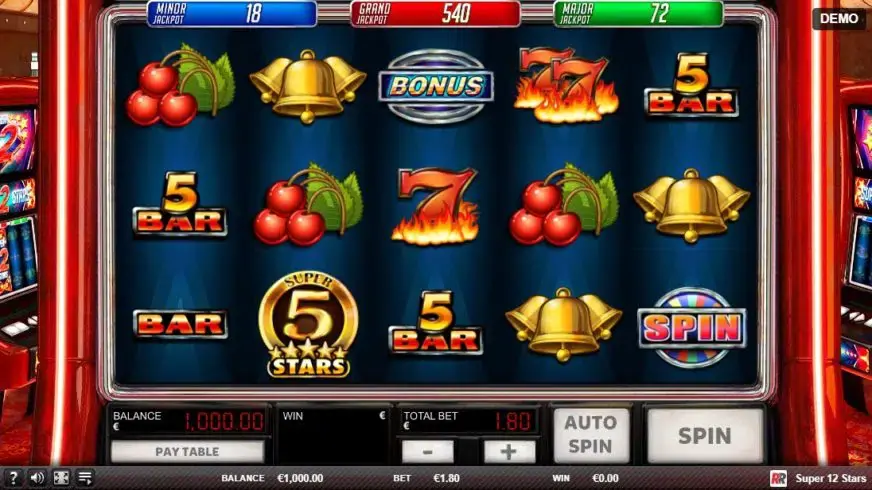 Super 12 Stars slot screenshot 1