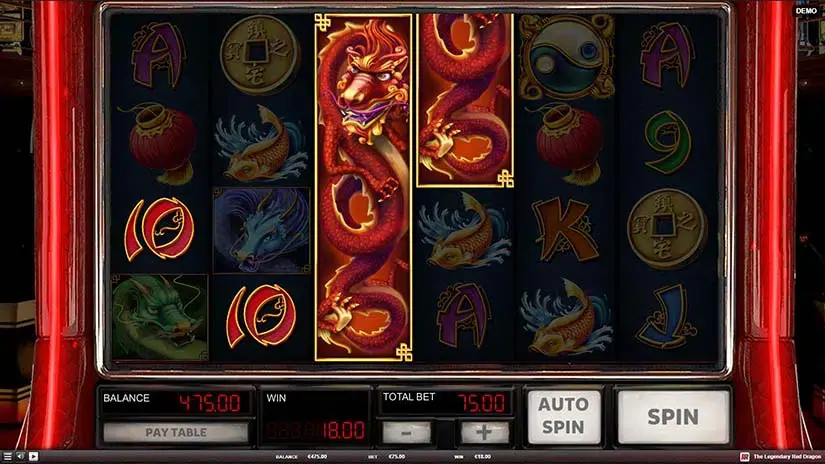 The Legendary Red Dragon slot screenshot 3