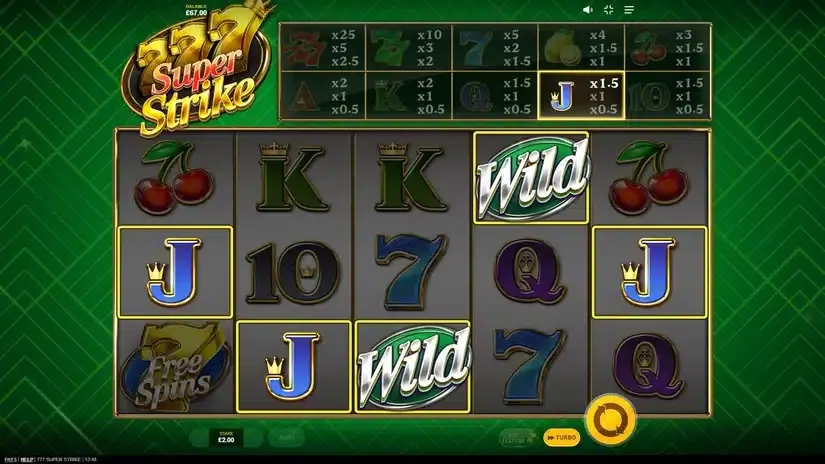 777 Super Strike slot screenshot 