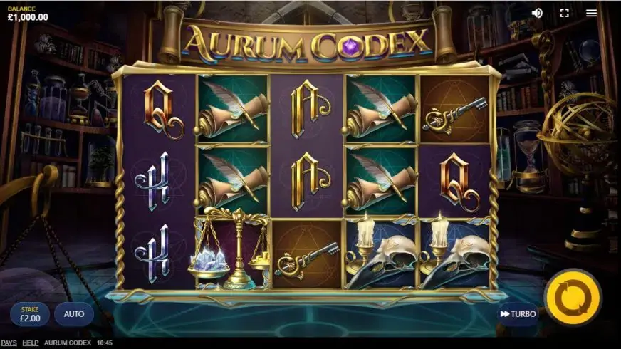 Aurum Codex slot screenshot 