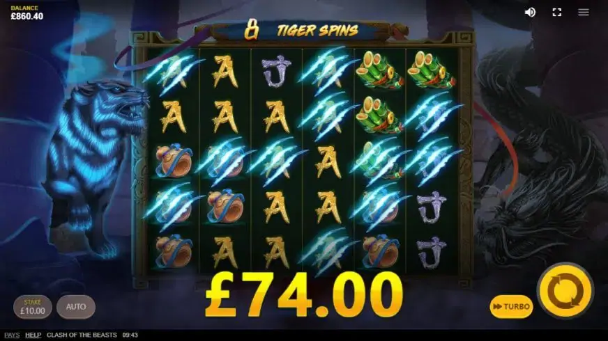 Clash Of The Beasts slot screenshot 3