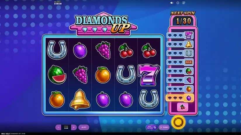 Diamonds Up slot screenshot 