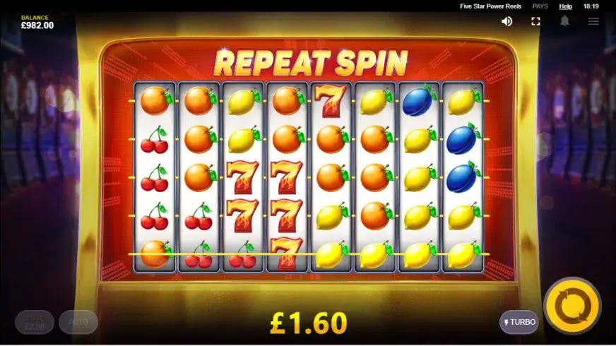 Five Star Power Reels slot screenshot 3
