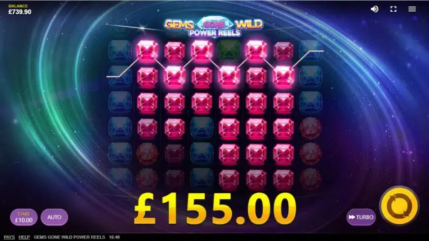 Gems Gone Wild: Power Reels slot screenshot 2