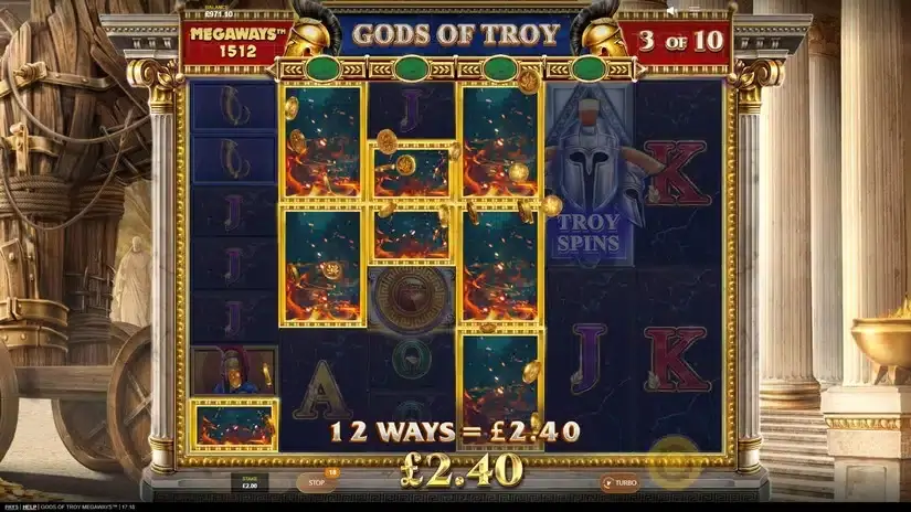 Gods of Troy Megaways slot screenshot 3